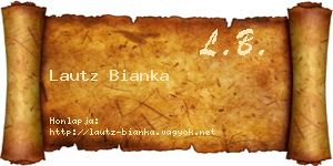 Lautz Bianka névjegykártya